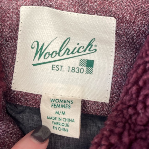 NWOT Woolrich Bitter Chill Wool Loft Vest Women’s size Medium Burgundy - Picture 3 of 4